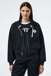 Converse Kadın Siyah Fermuarlı Hoodie 2