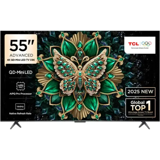 TCL 55C6K 4K UHD QD-MINILED 55" 144HZ GOOGLE TV