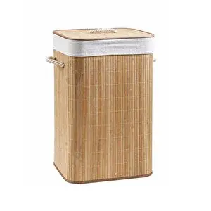 Bambu Katlanabilir Çamaşır Sepeti 52 Litre Natural