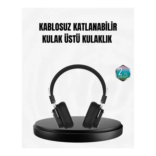 Renas Store Kablosuz Bluetooth Kulak Üstü Kulaklık Kristal Ses Kalitesi ve Ergonomik Yapı