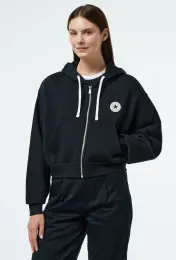 Converse Kadın Siyah Fermuarlı Hoodie 5
