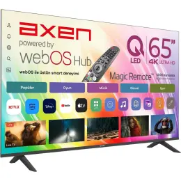 Axen AX65QUMLN-W02M 65" 164 Ekran Uydu Alıcılı 4K Ultra HD QLED webOS Smart TV 2