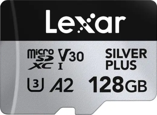 Lexar 128 GB Silver Plus 205 MB/s 4K V30 Uhsı Micro SD Hafıza Kartı