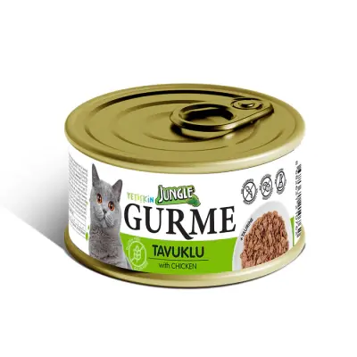 Jungle Gurme Tavuklu Yetişkin Kedi Konservesi 85gr