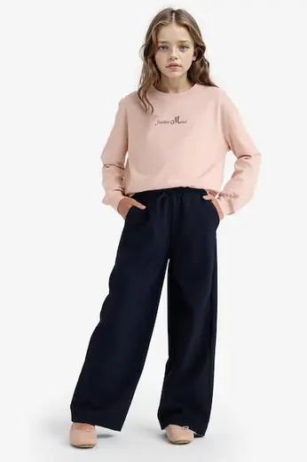 Wide Leg Geniş Paça Pantolon Kız Çocuk