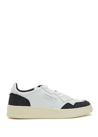 Medalist Siyah Beyaz Kadın Deri Sneaker