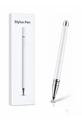 Redmi Note 13 Uyumlu Dokunmatik Stylus Kalem Disk Uçlu Hassas Beyaz Tablet Telefon Çizim Kalemi