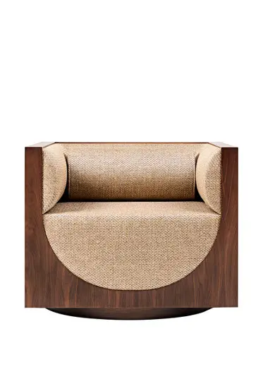 Cube Lounge Bej Ceviz Berjer