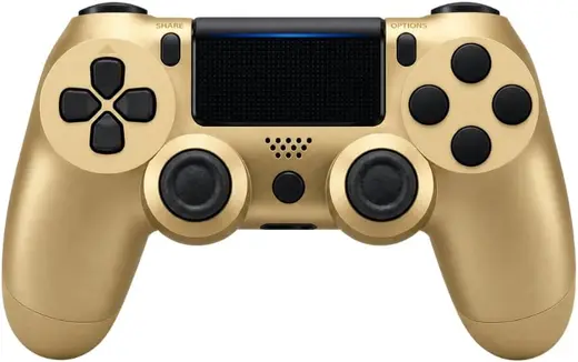 Çeşithane Doubleshock 4 Kablosuz Oyun Kolu – PS4 / PC/Android Uyumlu, Bluetooth Gamepad, Titreşimli, Touchpad & Gyro Sensörlü Kontrolcü (Altın)
