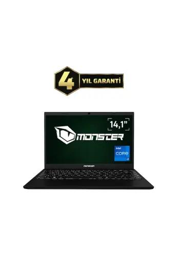 Monster Huma H4 V5.2 Black Intel Core i7 1255U 16 GB RAM 500 GB SSD FreeDos 14,1" FHD Taşınabilir Bilgisayar