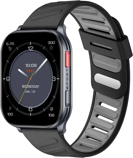 Bix TSW4 47mm Ultra İnce 2.04” AMOLED Ekranlı Akıllı Saat – Dahili LED Fenerli, Bluetooth Aramalı, Nabız & SpO₂ Ölçer, iOS ve Android Uyumlu (Siyah)