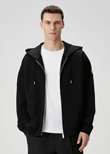 Siyah Kapüşonlu Sweatshirt