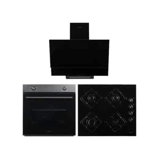 Exep Line EF-200 - EO-320 - ED-401 Siyah Ankastre Set