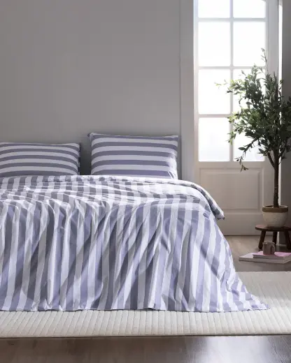 Avignon King Size %100 Pamuk Ranforce Baskılı Nevresim Takımı - Mor