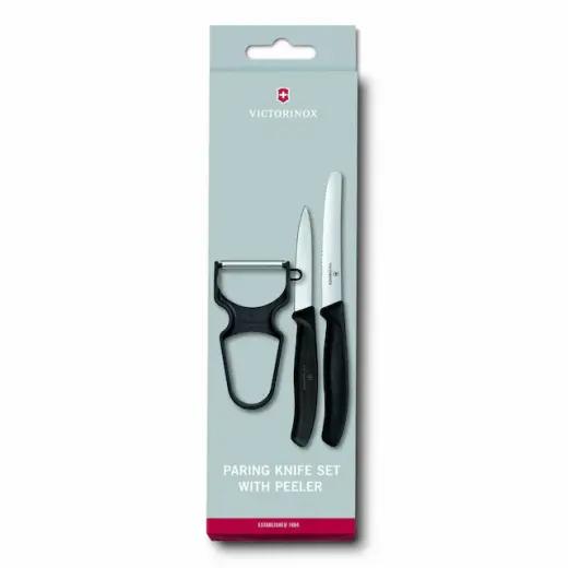 Victorinox Soyma Bıçağı Seti 3 Parça Siyah