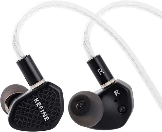 Linsoul Kefine Klean Kulak İçi Monitör, 10 mm DLC dinamik açıklığa sahip IEM kulaklık, değiştirilebilir ses mekanizmalı kablolu kulaklık, Audiophile müzisyenler için çıkarılabilir gümüş kaplama kablo