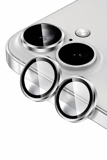 Apple iPhone 17 Uyumlu Kamera Lens Koruyucu Beyaz