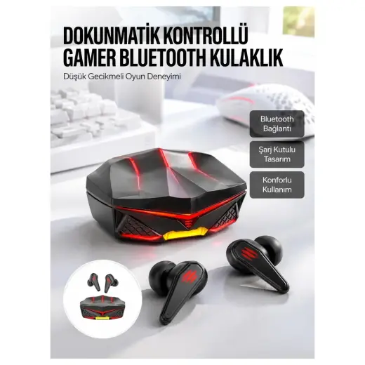Masa Dostu Bluetooth Kulaklık Hd Ses Kaliteli Işıklı Metal Kasa Ios Android Uyumlu Mikrofonlu Yeni Nesil Td