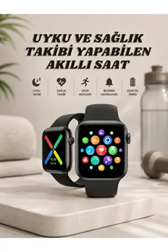 Akıllı Saat Wireless Şarj Yüksek Çözünürlüklü Müzik Dinleme Sesli Cevaplama