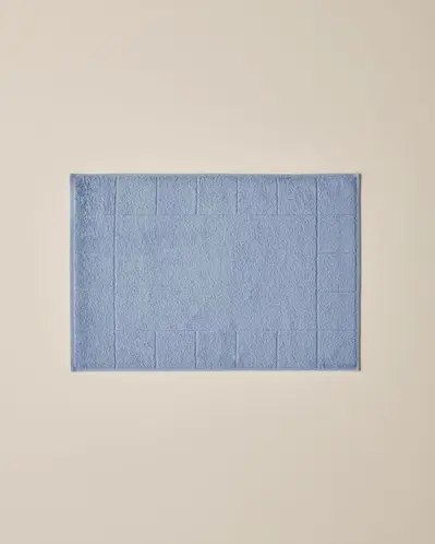 Chequer %100 Pamuk Ayak Havlusu 50x70 cm Mavi