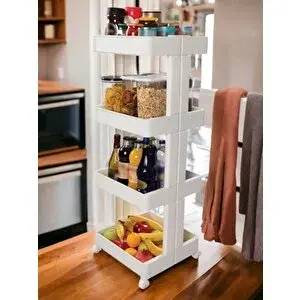 Motek Big-04 Organızer 4'lü Raf Çok Amaçlı Dekoratif Modern Raf