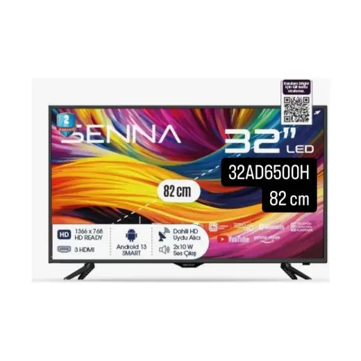 Senna 32AD6500H 32'' 82 Ekran Uydu Alıcılı HD Ready Android Smart LED TV
