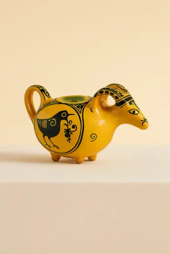 Selçuklu Kuş Desenli Keçi Obje