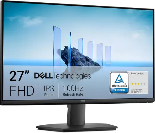 Dell 27 Monitör - SE2725HM, Full HD (1920x1080), 100Hz, IPS, 5ms, VESA (100x100mm), HDMI, VGA, 3 Yıl Garanti, Siyah