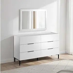 Adore Mobilya Oryana Ayna - Diamond Beyaz 68x98x2 Cm