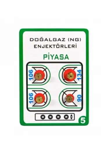 7 Mm Fırın Doğal Gaz Doğalgaz Dönüşüm Enjektörü Enjektör (meme) Takımı Dörtlü Set