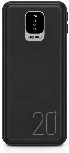 HEPU Titan Series HP-TP02S 20.000 mAh Dahili Entegre Kablolu Hızlı Şarj Powerbank – Qualcomm Quick Charge 3.0 LED Göstergeli Taşınabilir Şarj Cihazı (Siyah)