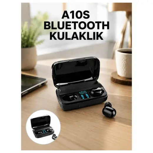 Zenviaa Mey Ithalat® Tws A10S Bluetooth 5.0 Kulaklık – Yüksek Ses Kalitesi, Ergonomik, Uzun Pi