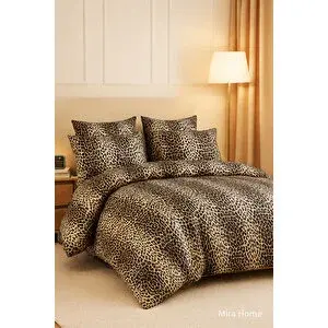 Mira Home Çift Kişilik Pamuklu Nevresim Takımı Wild Leopard