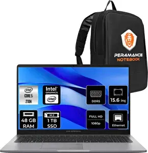 Asus EB P1 C5 210H 15.6 inç 48 GB 1 TB SSD FHD FreeDOS Taşınabilir Bilgisayar - PER4 Çanta P1503C516512G0DP328