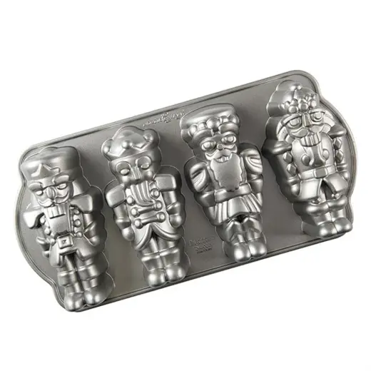 Nordicware Nutcracker Mini Kek Kalıbı Platin
