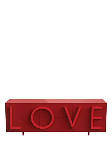 Love Kırmızı Çekmeceli Büfe