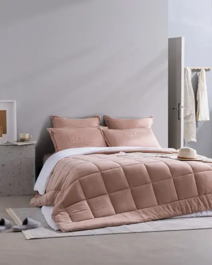 Bobigny SuperSoft Tek Kişilik Uyku Seti - Pudra