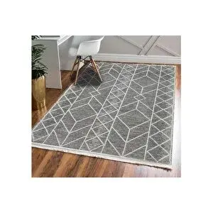 Vivense Markaev Koyu Gri̇ Çi̇zgi̇li̇ İskandi̇nav Ki̇li̇m 008 80x300