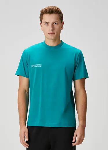 Yeşil Logo Baskılı T-shirt