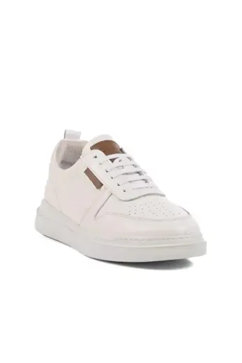 Premium 412 M Beyaz Hakiki Deri Erkek Sneaker