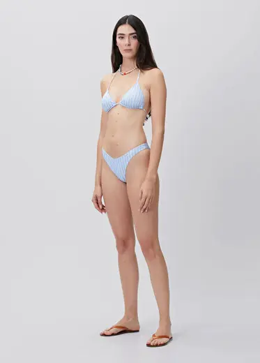 Naomi Mavi Çizgili Bikini Altı