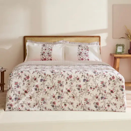 Karaca Home Inara %100 Pamuk Çift Kişilik Nevresim Takımı Kırmızı