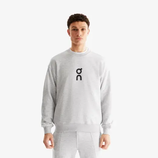 On Running Club Crew Erkek Gri Koşu Sweatshirt