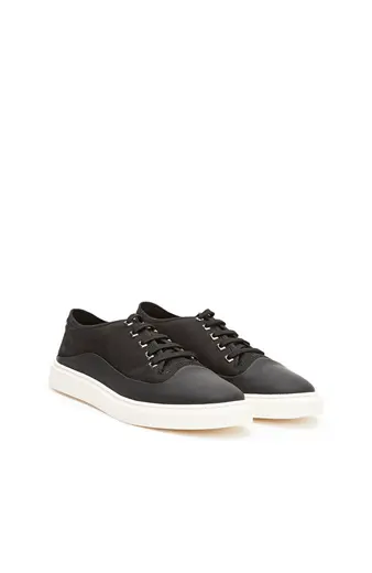 Siyah Bağcıklı Erkek Deri Sneaker