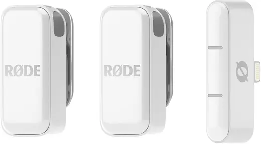 RØDE Wireless Micro - Akıllı Telefon ve Bilgisayar Uyumlu Kompakt Kablosuz Mikrofon seti, Şarj Kutulu, İki verici, Bir alıcı, Lighting, Beyaz | Lightning iPhone için Kablosuz Mikrofon (X Through 14), Akıllı Telefon İçerik Oluşturma için Şarj Kılıflı İki Mikrofon, Beyaz