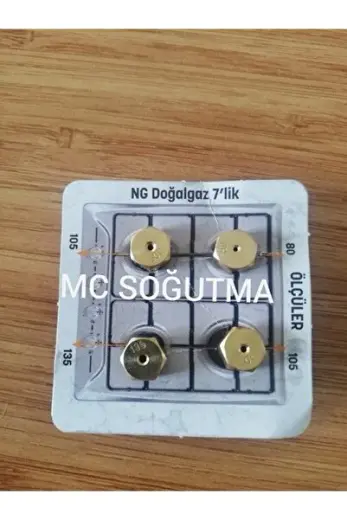 10 Takım 7 Mm Fırın Doğal Gaz Doğalgaz Dönüşüm Enjektörü Enjektör (meme) Takımı Dörtlü Set
