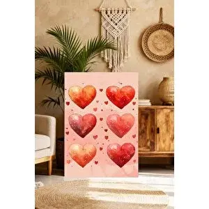 Mgi Design Premium Kalite Pembe Eklektik Tablo Vintage Etkili Kanvas Tablo Lüks Duvar Sanatı | Modern Duvar Dekoru | Salon, Yatak Odası Ve Ofis İçin | Sanatsal Ev Dekorasyonu 80x120 cm