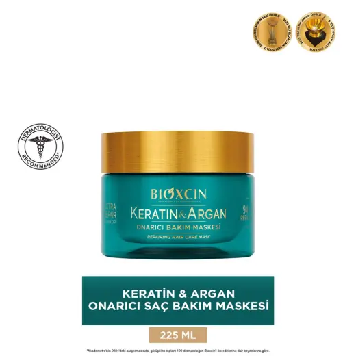 Bioxcin Keratin & Argan Onarıcı Saç Bakım Maskesi 225 ml