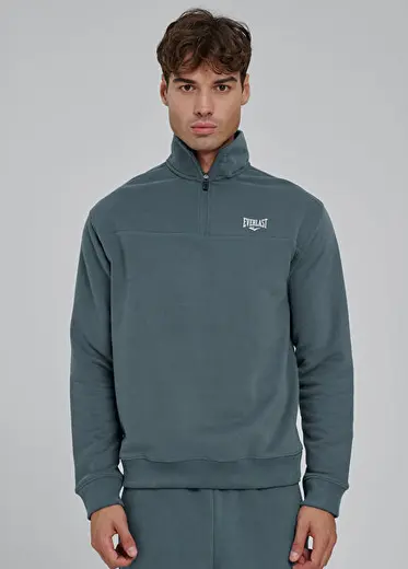 World Yeşil Regular Yarım Fermuarlı Erkek Spor Sweatshirt