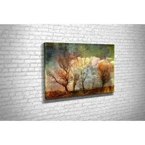 Vivense Tablo360 Yağliboya Görünümlü Ağaçlar Kanvas Tablo 50x75